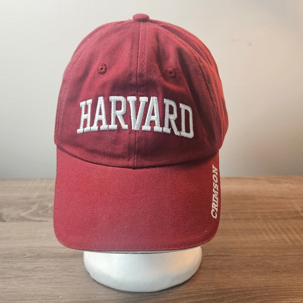 Harvard University Crimson Baseball Cap Burgundy Embroidered Adjustable Hat 2067